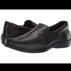 Johnston & Murphy Black Leather Crawford Venetian